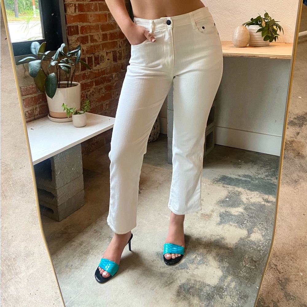 Straight leg White Simon Miller pants Black detail size 26, worn once